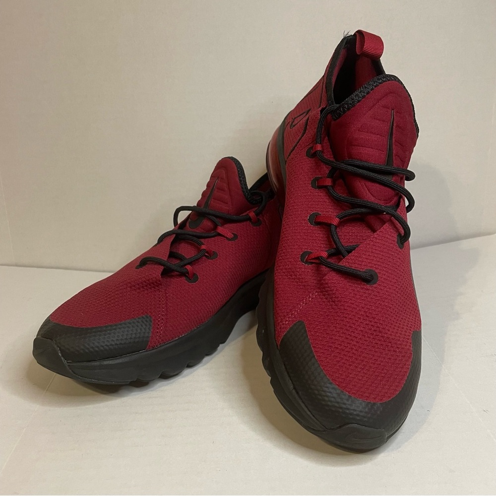 Nike Air Max Size 10.5 Flair 50 Team Red Black Spell-Out Sneakers SMOKE SMELL